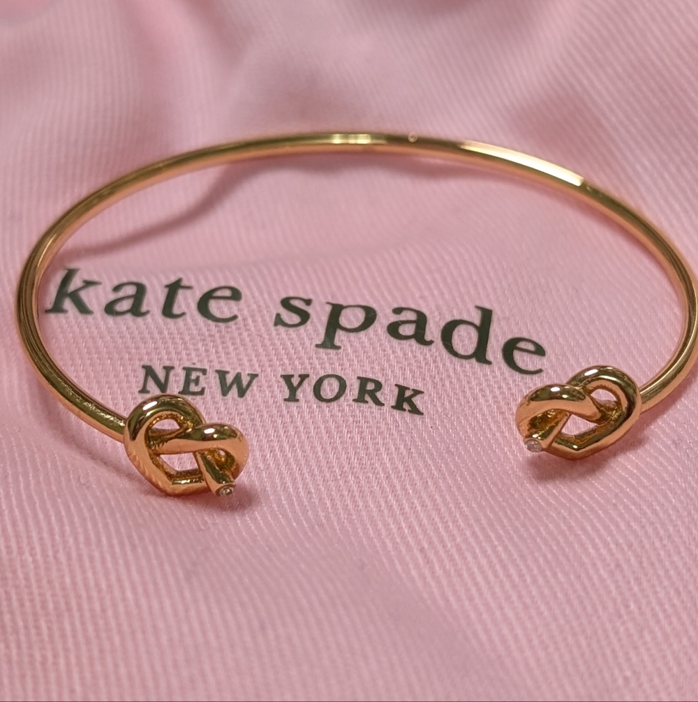 Kate Spade Gold Loves Me Knot Cuff Bracelet - Picture 3 of 3